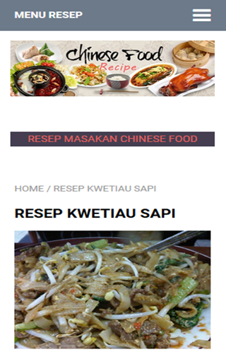 Resep Masakan Chinese Food