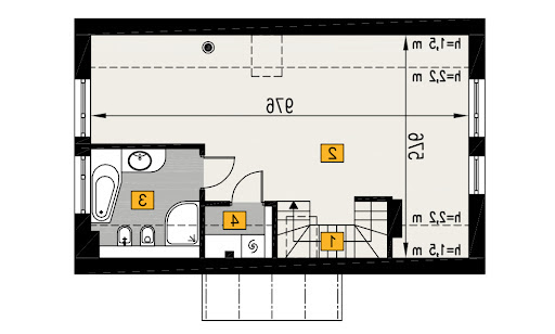 Przebojowy B - A111b - Rzut poddasza - wariant B