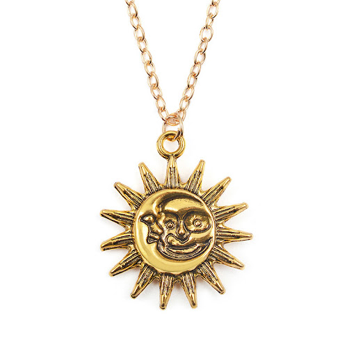 Title 2, Smiley Sun Necklace, Fashion Personality Face S...