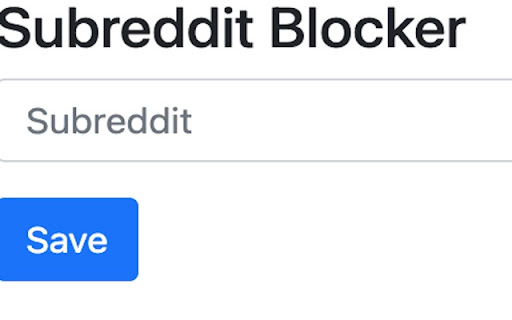 Subreddit Blocker