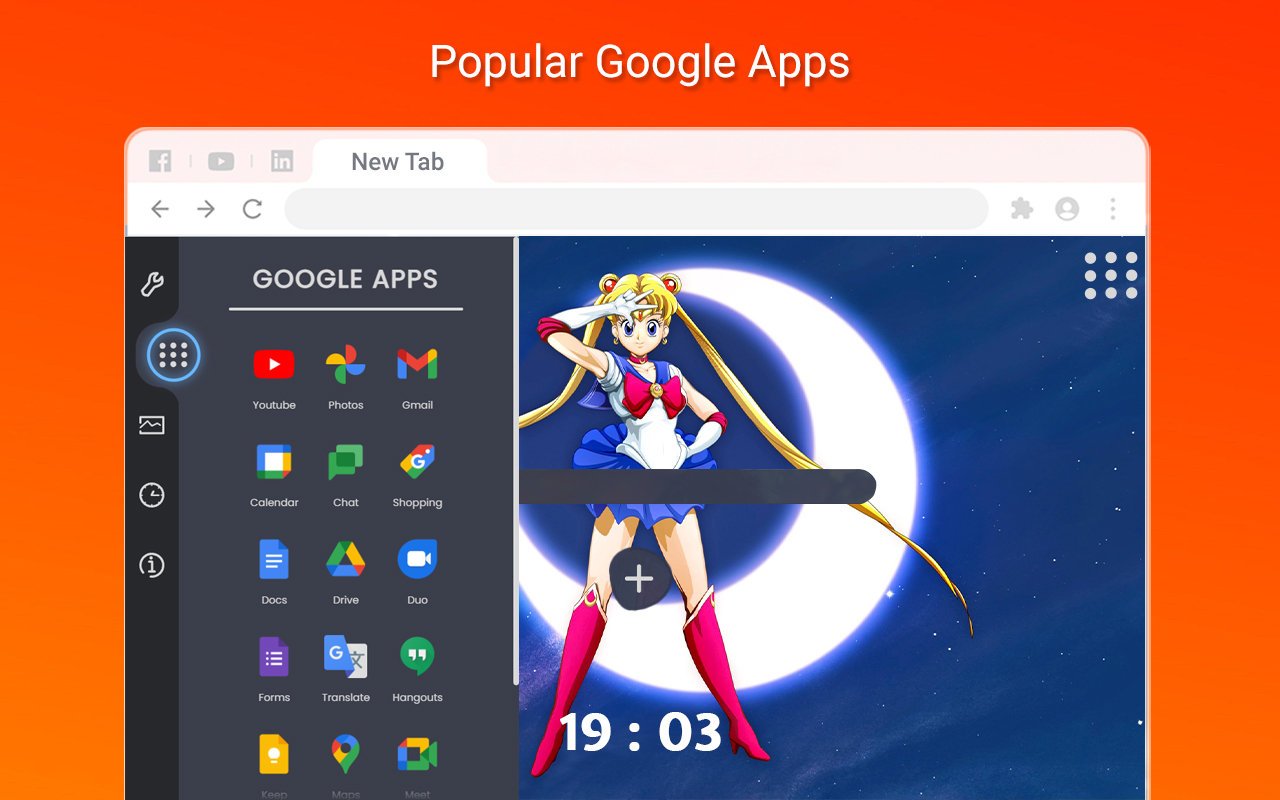 Pretty Soldier Sailor Moon Wallpapers New Tab Preview image 10