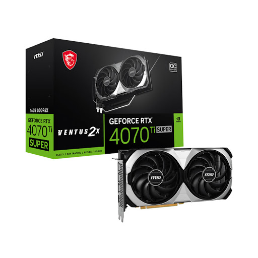 Card màn hình MSI RTX 4070 Ti SUPER 16G VENTUS 2X OC 16GB GDDR6X 