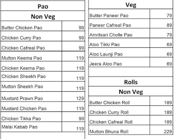 Roll-A-Pao menu 