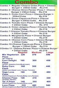 Cheese Sandwich Pizza menu 2