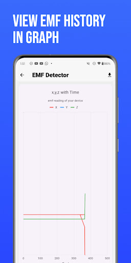 Screenshot Live emf detector