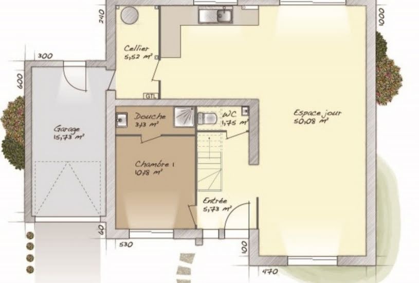  Vente Terrain + Maison - Terrain : 600m² - Maison : 139m² à Saint-Jacques-sur-Darnétal (76160) 