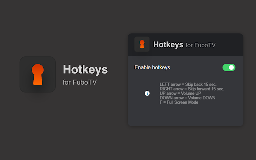 FuboTV Hotkeys: keyboard shortcuts