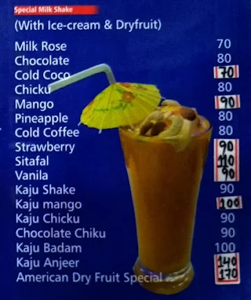 Assal Larilappa menu 