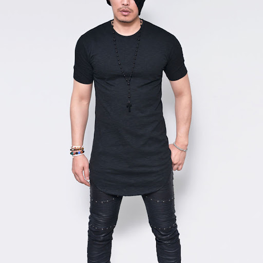 Title 5, Fashion Simple Mens T-Shirt Solid Color Round ...
