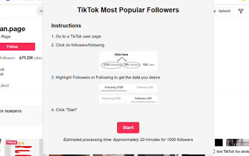 Sort User's Most Popular Followers On TikTok