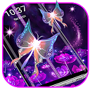 アプリのダウンロード Neon Butterfly Zipper Lock Theme をインストールする 最新 APK ダウンローダ