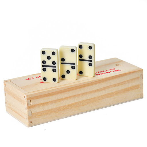 Title 1, Wooden box dominoes game puzzle, offering hours...