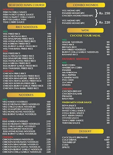 Wok 444 menu 