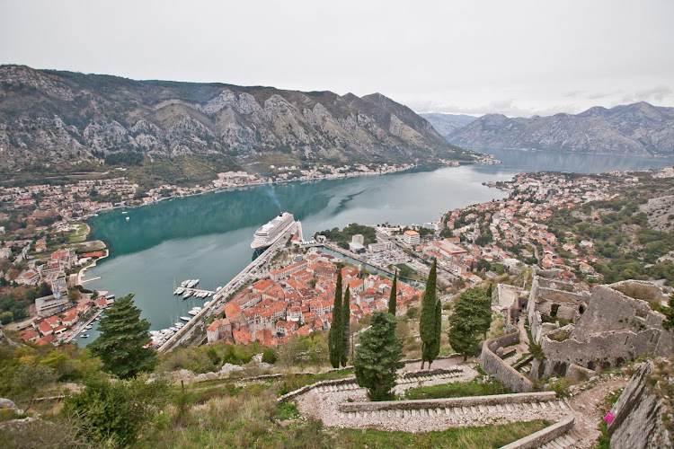 JD Lasica: "This is my favorite photo from Kotor. You can see the Old Town, Kotor Bay, the steep winding trail and Viking Star."