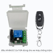 Bộ Công Tắc Điều Khiển Từ Xa Không Dây Dc12V10A Điều Khiển Từ Xa Cho Xe Máy 12V Loại Tốt