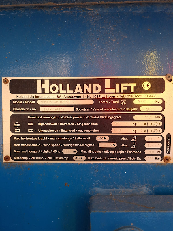 Photo de HOLLAND LIFT N-165EL12