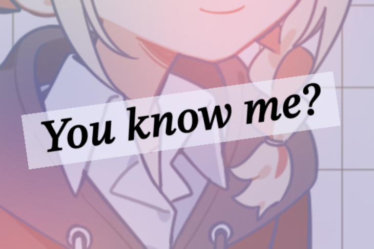 「You know me？」のメインビジュアル