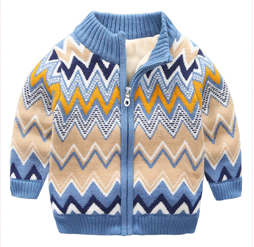 Title 4, Fashion Sweater Plus Velvet Padded Zipper Jacke...