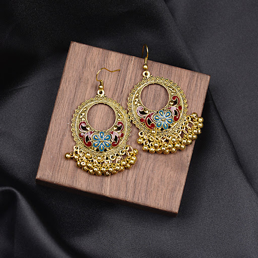 Title 13, Gold Drop Oil Bohemian Ethnic Style Tassel Bead...