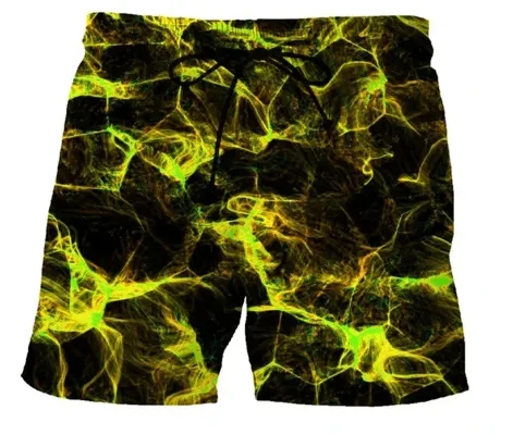 Pantaloncini casual da uomo con stampa digitale 3D, design Europa e America, perfetti per l'estate. Comodi e alla moda.