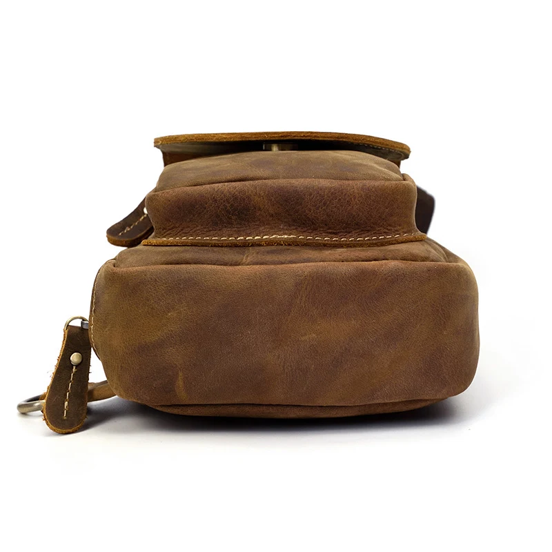 Heren Lederen Borstschoudertas Sport Messenger Bag, Perfect voor Sport en Dagelijks Gebruik, Duurzaam en Stijlvol, Veilig en Praktisch