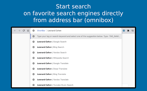 Shortcut on Browser Address Bar Omnibox