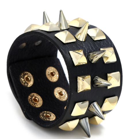 Title 4, Exaggerated Mens Leather Bracelet European and...
