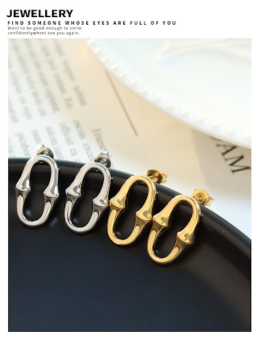 Title 3, Geometric Elliptical Horseshoe Titanium Steel E...