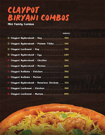 Potful - Claypot Biryanis menu 