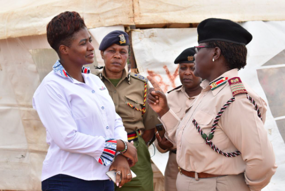 MCK Mombasa Regional Coordinator Maureen Mudi with Coast Regional Commissioner Rhoda Onyancha at Kilifi on May 8,2023.