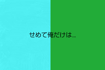 せめて俺だけは…