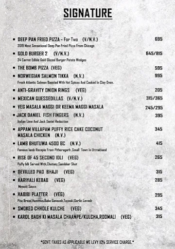 Inferno Brewpub And Kitchen menu 