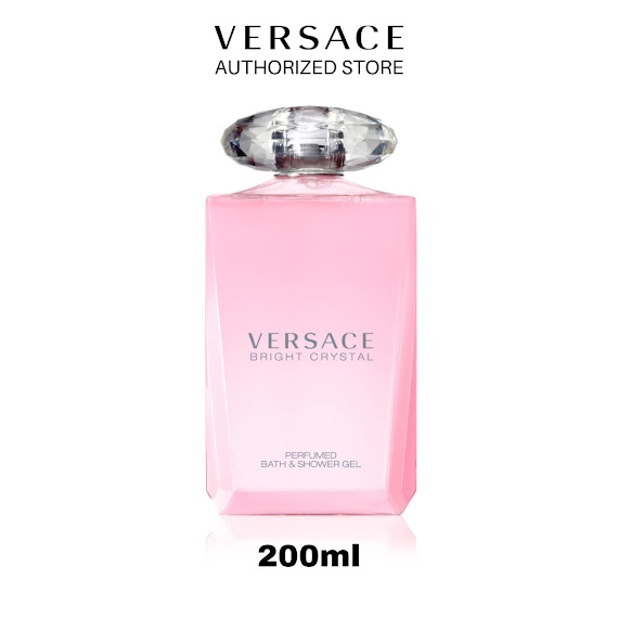 Gel Tắm Versace Bright Crystal Perfumed Bath & Shower Gel 200Ml Làm Sạch Sâu Và Mềm Mịn Da Nổi Bật Hương Hoa Sen Quả Lựu Thơm Mát Tự Nhiên