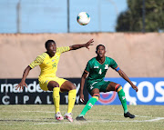 Thabang Mahlangu of South Africa and Miguel Chaiwa of Zambia during the 2020 COSAFA U17 Youth Championship Final football match between Zambia and South Africa at Gelvandale Stadium, Port Elizabeth on 29 November 2020.