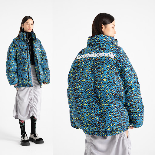 Title 4, Leopard Print Full Print Loose Padded Stand-up ...