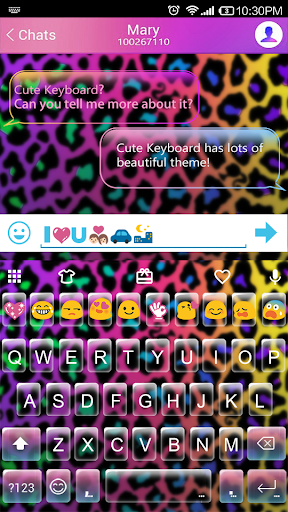 Rainbow Cheetah Emoji Keyboard