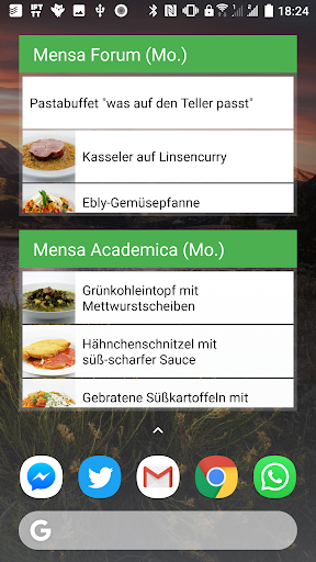 Screenshot Mensa UPB