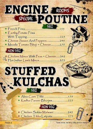 The Flying Dutchman menu 