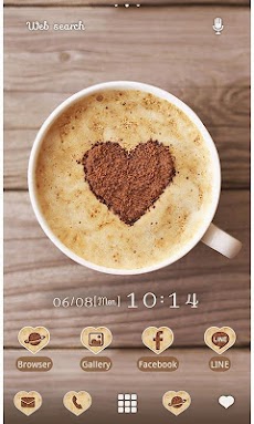かわいい壁紙 アイコン ハートのラテアート 無料きせかえ Androidアプリ Applion