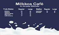 Milkkos Cafe menu 1