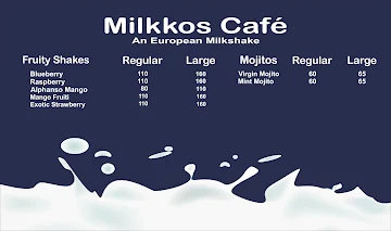 Milkkos Cafe menu 