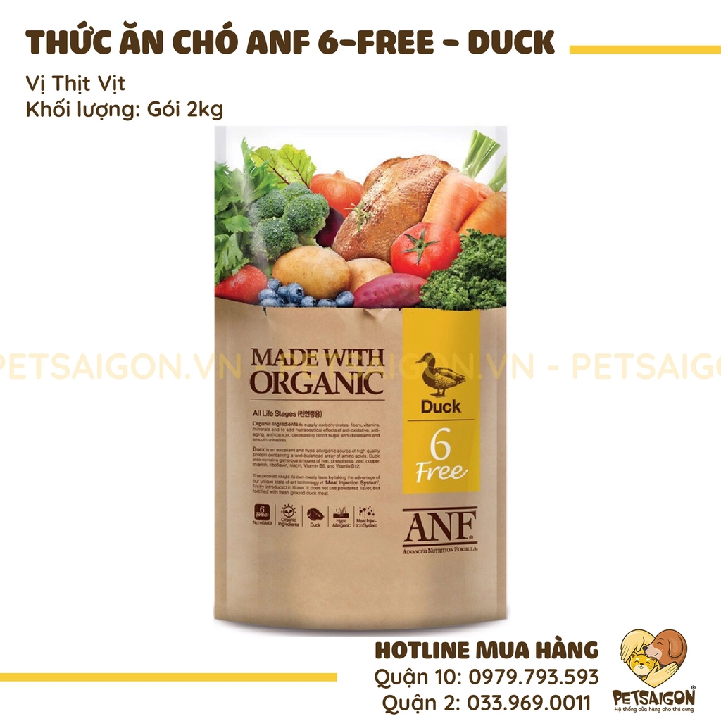 Thức ăn chó Anf 6 - Free - Duck - Petsaigon