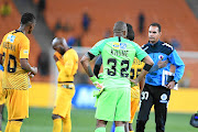 Chiefs' Siyabonga Ngezana and Itumeleng Khune  look dejected after losing to SuperSport  in  the   semi final.  