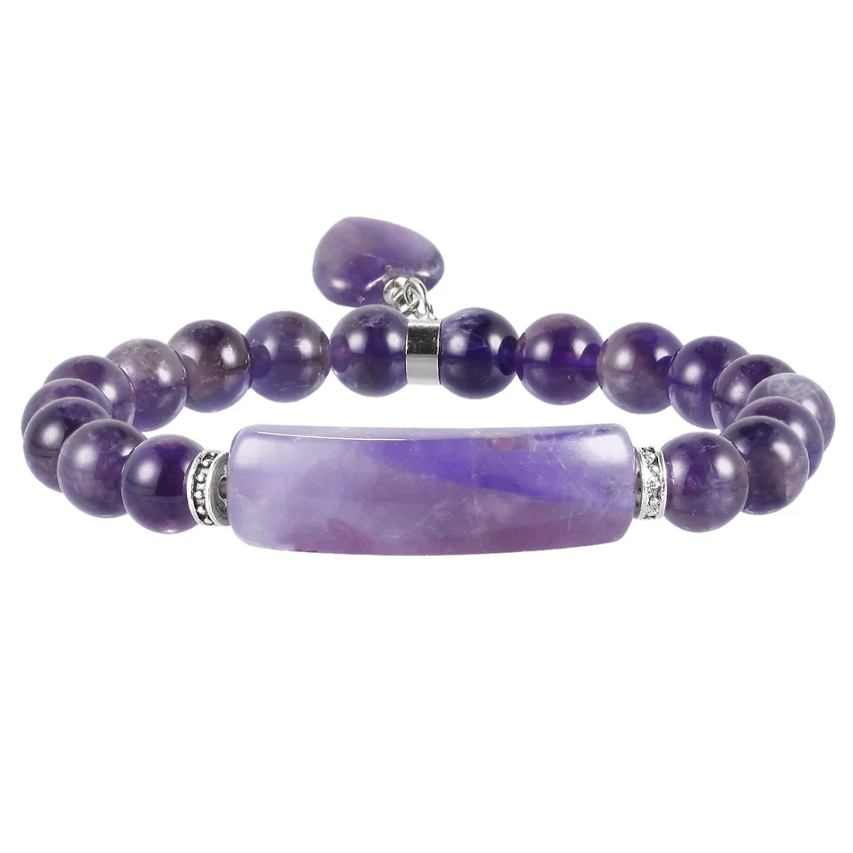 Pulseira de cotovelo com contas redondas de cristal e pingente de coração. Adicione brilho e sofisticação ao seu visual, ideal para qualquer ocasião.