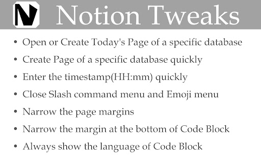 Notion Tweaks