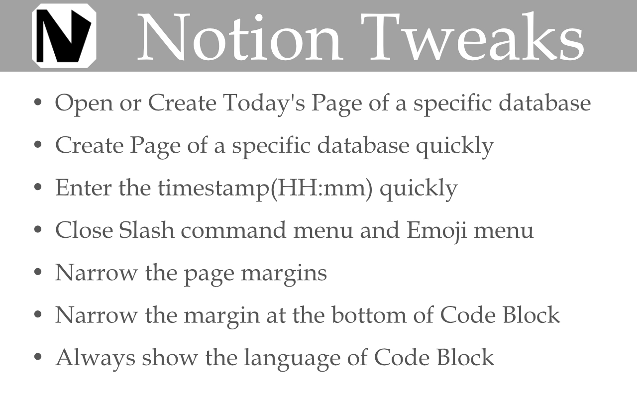 Notion Tweaks Preview image 1