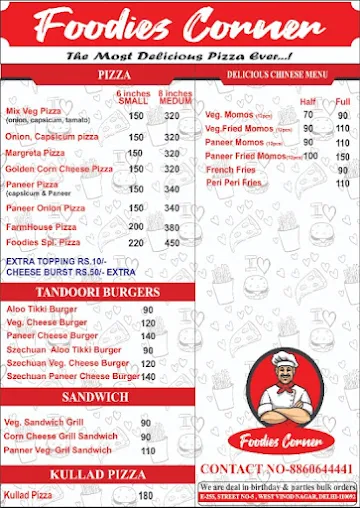 Foodies Corner menu 