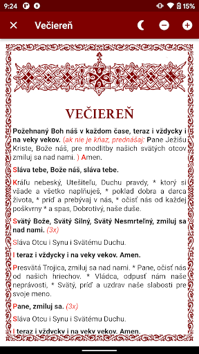 Screenshot Časoslov gréckokatolíka