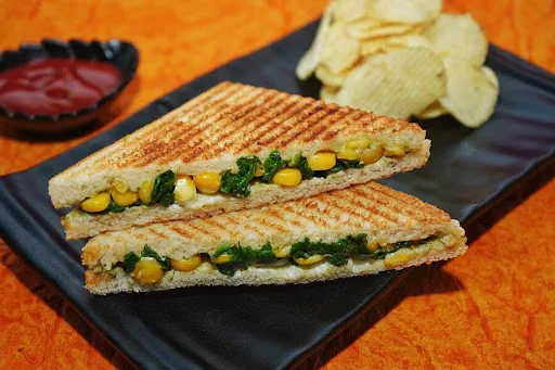 Spinach And Corn Sandwich