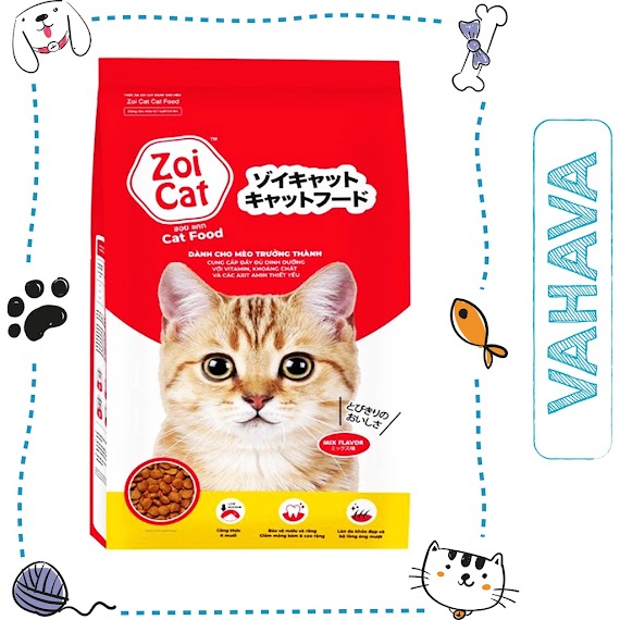 Thức Ăn Cho Mèo Zoi Cat 1Kg Dạng Hạt Cao Cấp - Vahava